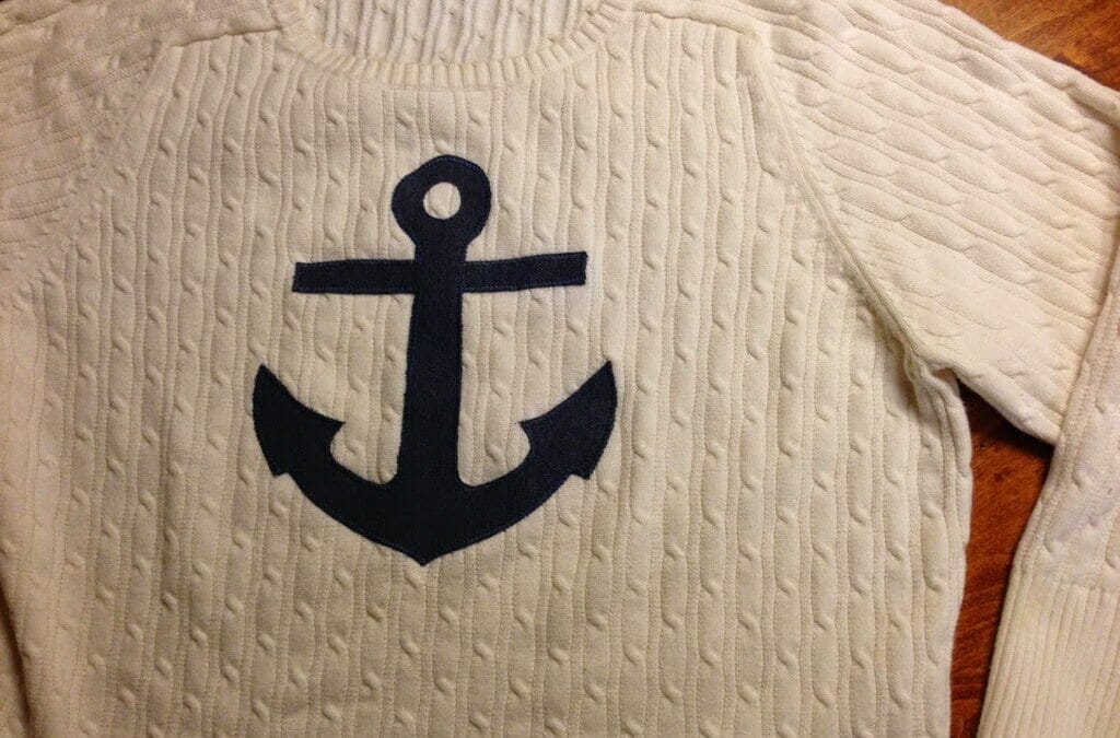 Mom Monday: Anchor Applique Sweater