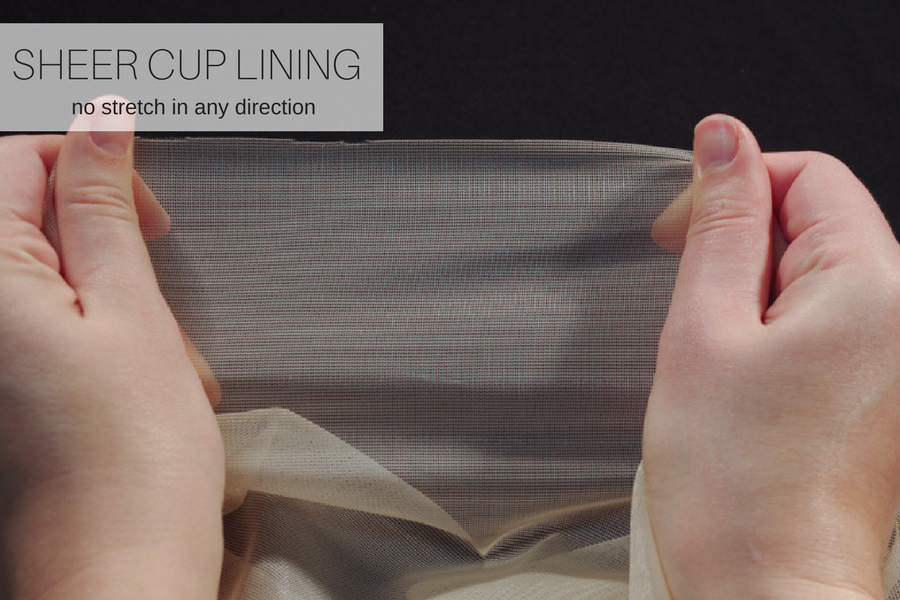 How to stabilize a stretchy velvet fabric and fix a bra cup