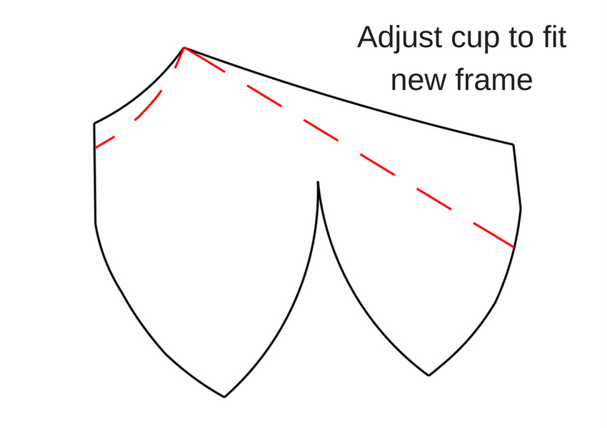 Tutorial - How to convert a Vertical Seam Cup to a Darted Cup