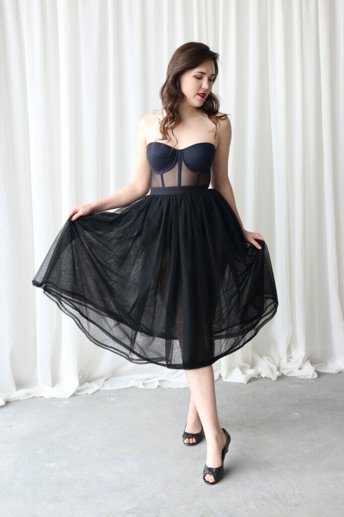 Dior black outlet tulle dress