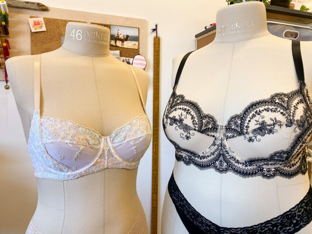 Lace up bra pattern, No elastic underwear pattern, Claire