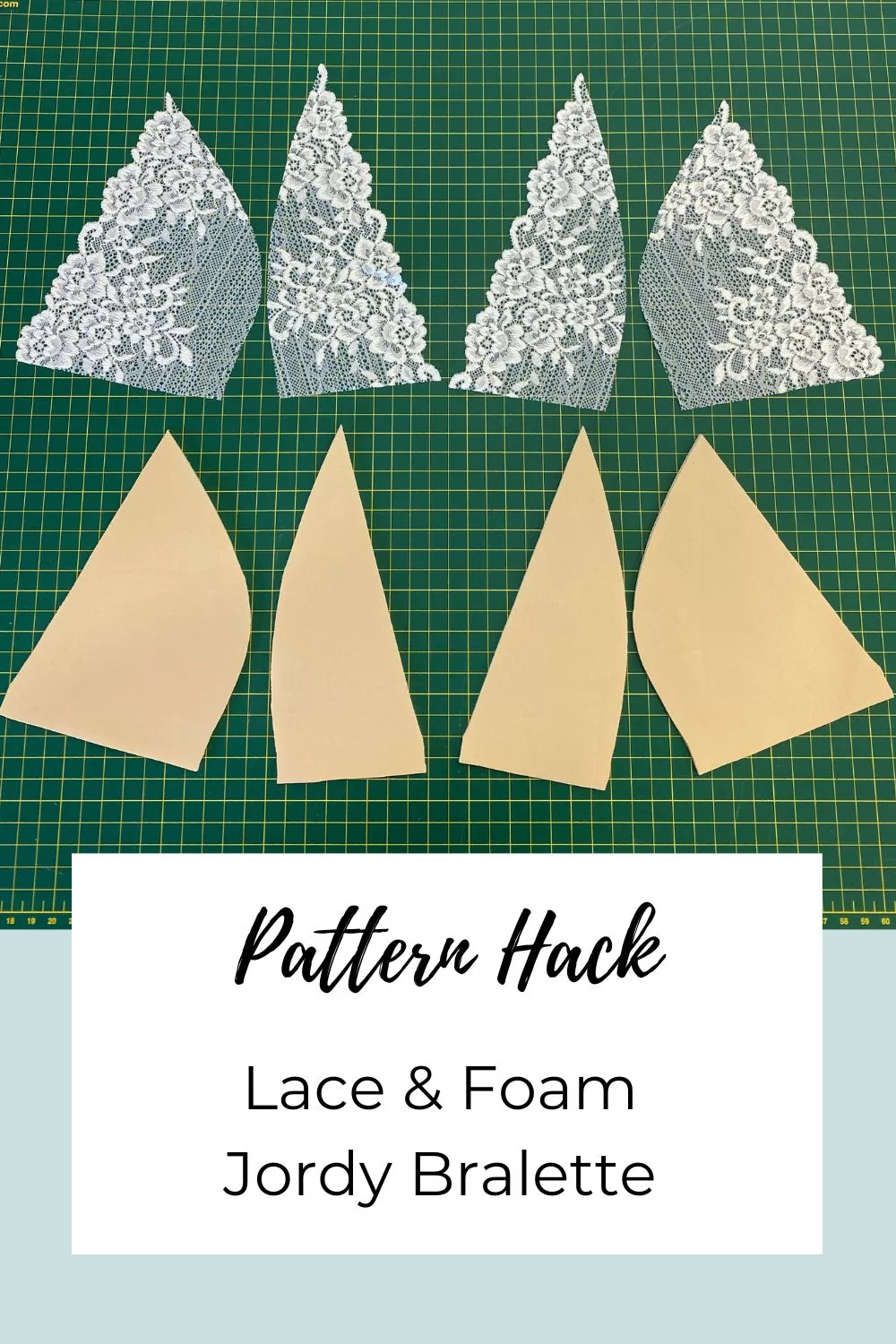 Jordy Bralette Lace & Foam Pattern Hack