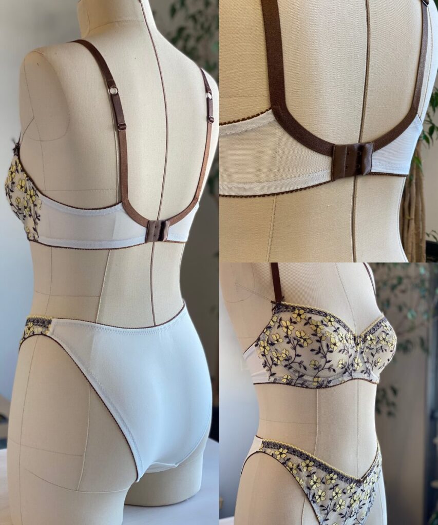 Finished bra with a scoop back